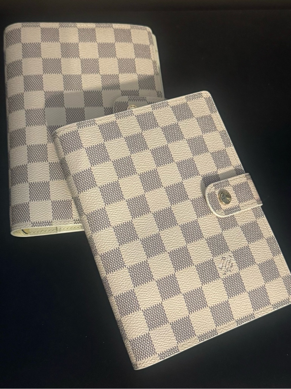 Luxury Designer Inspired  Checkered/ white grid 25-28 Calendar Medium